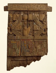 パネル、おそらく椅子の後ろから、Abusir（木とガラス）